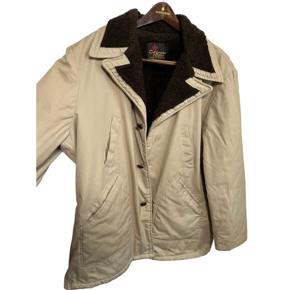 Vintage California Imperial Sherpa Lined Canvas Coat XXL Western Ranch Jacket - Picture 4 of 11